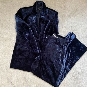 Ann Taylor Blue Velvet Suit